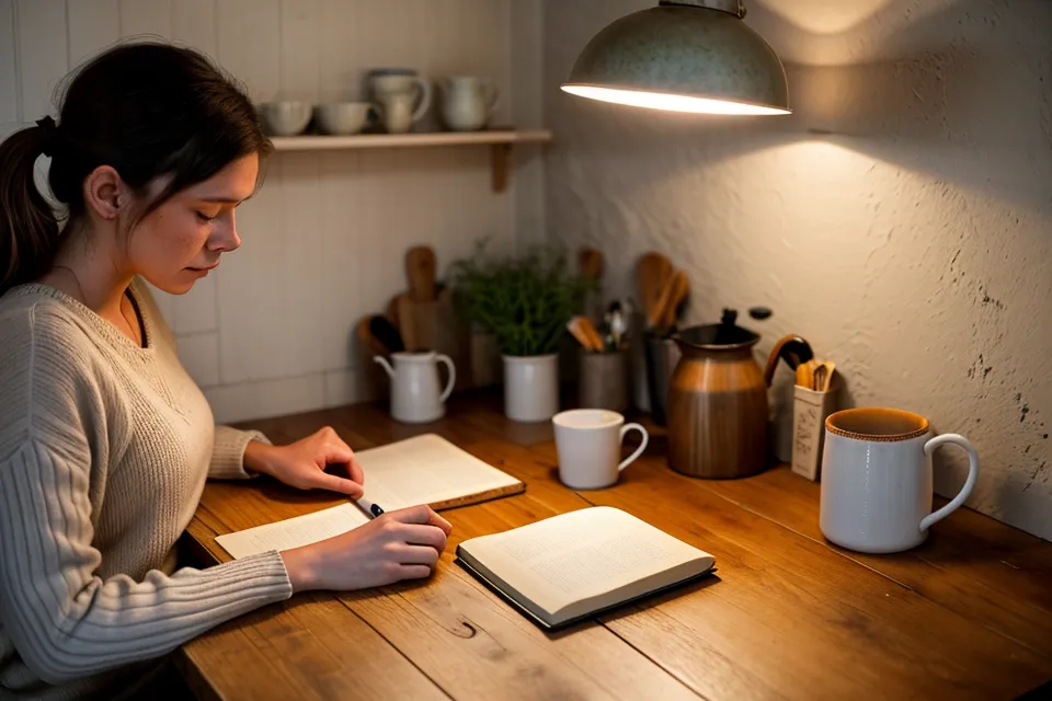 Carnet de notes de qualité et stylo sur une table en bois