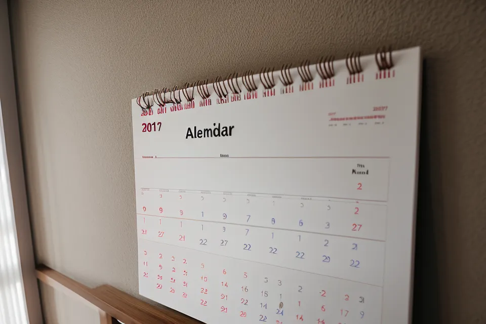 Calendrier avec jours barrés symbolisant la réussite du défi sans tabac.